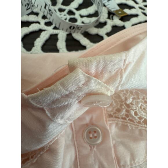 Vintage Y2K Women's Victoria Secret Lace Pink Long Sleeve 100% Cotton Nightgown - Picture 7 of 7